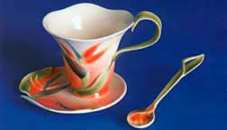 Cup Saucer Birdparadise