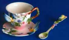 Cup Saucer Bluejay