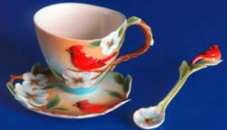 Cup Saucer Cardinal