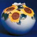 Vase Sunflowers Round