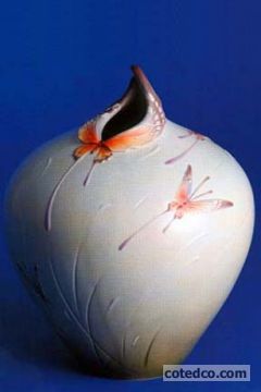 Butterfly Artisan Vase