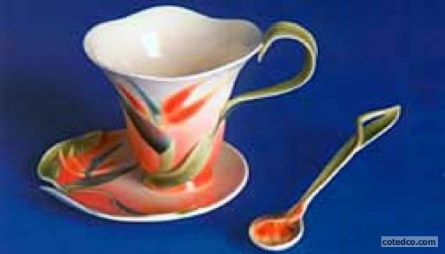 Cup Saucer Birdparadise