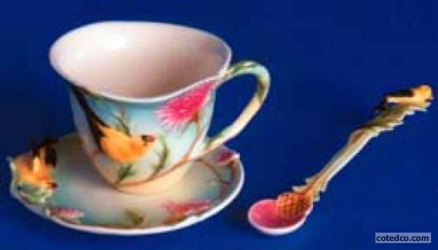 Cup Saucer Goldfinch