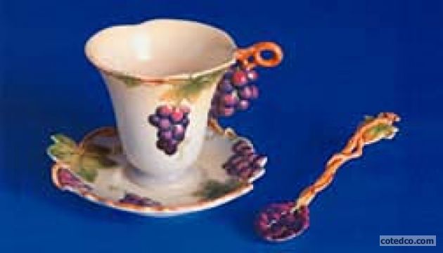 Cup Saucer Grapes