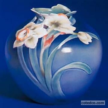 Vase Daffodil Round