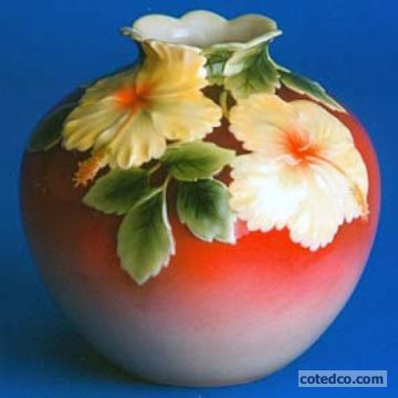 Vase Hibiscus Round