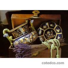 Coffret de 1 plateau festons motif n� 2 - 17,8x13,5 cm