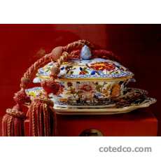 Coffret de 1 plateau Delft grosses c�tes - diam. 22,4 cm