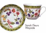Paire Tasse Dejeuner 48 Cl - Sarah Fleurs Wayside