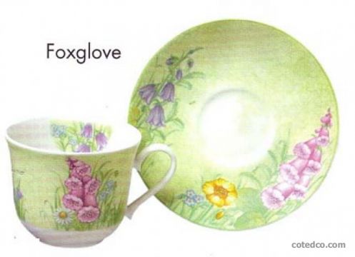 Paire Tasse Dejeuner 48 Cl - Foxglove