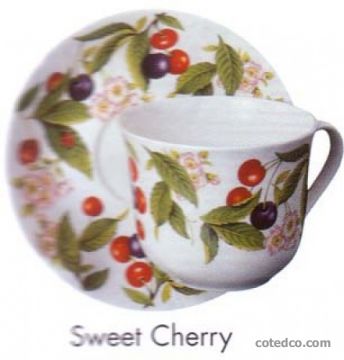 Paire Tasse Dejeuner 48 Cl - Sweet Cherry