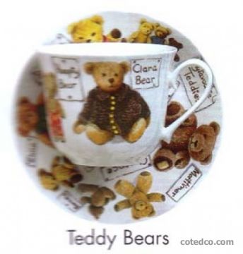 Paire Tasse Dejeuner 48 Cl - Teddy Bears