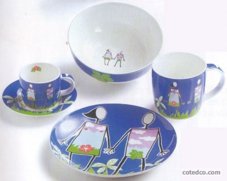 Breakfast Time - Bol, Paire-tasse Dejeuner, Mug Et Assiette A Dessert 