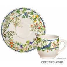 Coffret de 6 tasses et soucoupes caf� - 11 cl - diam. 14 cm