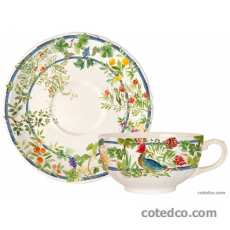Coffret de 6 tasses et soucoupes th� - 20 cl - diam. 15,3 cm