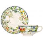 Coffret de 2 tasses et soucoupes d�jeuner - 40 cl - diam. 18 cm