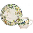 Coffret de 6 tasses et soucoupes caf� - 11 cl - diam. 14 cm