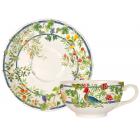 Coffret de 6 tasses et soucoupes th� - 20 cl - diam. 15,3 cm