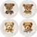 Coffret de 4 Assiettes dessert assorties - diam. 21,8 cm
