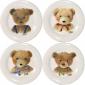 Coffret de 4 Assiettes canap�s assorties - diam. 16,5 cm
