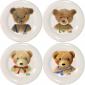 Coffret de 4 Assiettes dessert assorties - diam. 21,8 cm