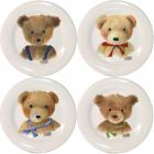 Coffret de 4 Assiettes canap�s assorties - diam. 16,5 cm