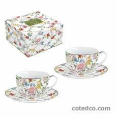 Coffret 2 P-Tasse café en Porcelaine
