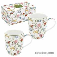 Coffret 2 mugs en porcelaine