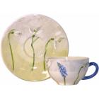 Coffret de 2 tasses et soucoupes d�jeuner - 32 cl - diam. 18 cm