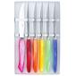 Coffret 6 couteaux grillade multicolore