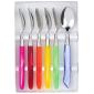 Coffret 6 cuill�re caf� multicolore