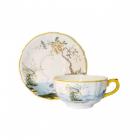 Coffret de 2 tasses et soucoupes d�jeuner - 40 cl - diam. 18 cm