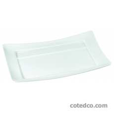 Assiette rectangle avec gorge 220 x 345mm �mail r�glisse