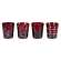 Coffret de 4 Gobelets Geometry Rouge