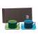 Coffret 2 P-Tasse D�jeuner ( 1 Outremer + 1 vert sapin )