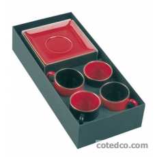 Coffret 4 P-Tasse caf� ( 2 rouge + 2 noir )