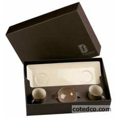 Coffret 1 Plateau cr�me + 2 Tasses caf� + 1 Coupelle caf�