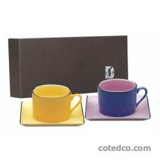 Coffret 2 P-Tasse D�jeuner ( 1 Iris + 1 Mimosa )