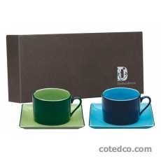 Coffret 2 P-Tasse Th� ( 1 Outremer + 1 vert sapin )
