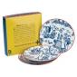 Coffret 4 Assiettes plates diam 265mm Toile de Jouy