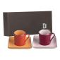 Coffret 2 P-Tasse caf� ( 1 Magenta + 1 Framboise )