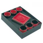 Coffret 6 P-Tasse caf� ( 3 rouge + 3 noir )