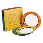 Coffret 4 Assiettes dessert diam 215mm Bubble