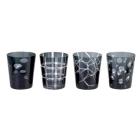 Coffret de 4 Gobelets Bas Geometry Noir