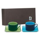 Coffret 2 P-Tasse Th� ( 1 Outremer + 1 vert sapin )
