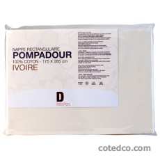 Nappe 175 x 265 cm Pompadour Ivoire