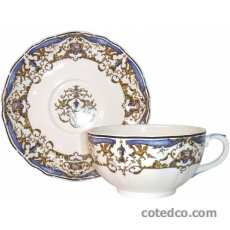 Coffret de 2 tasses et soucoupes d�jeuner - 40 cl - diam. 18 cm
