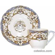 Coffret de 6 tasses et soucoupes caf� - 11 cl - diam. 14 cm