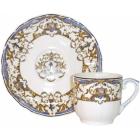 Coffret de 6 tasses et soucoupes caf� - 11 cl - diam. 14 cm