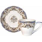 Coffret de 6 tasses et soucoupes th� U.S. - 25 cl - diam. 15,3 cm